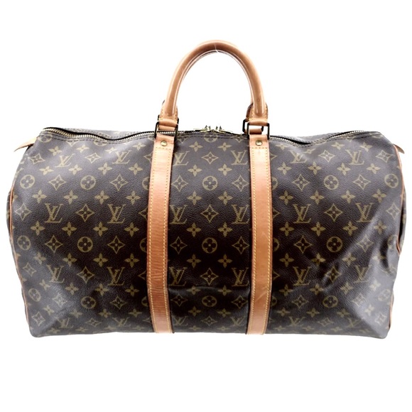 LOUIS VUITTON KeepAll LV 50 Boston Weekend Travel Duffel Tote Bag LV50 FH0910 - Picture 3 of 17